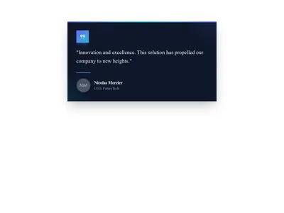 Screenshot of Testimonial Card Dark template