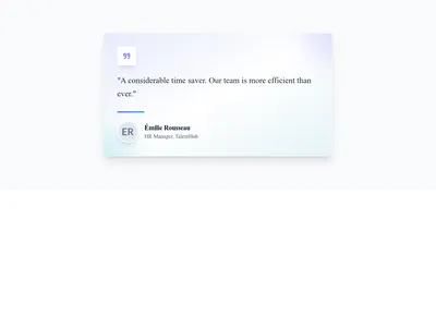 Screenshot of Testimonial Card Gradient template