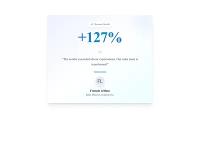 Screenshot of Testimonial Card Metric template
