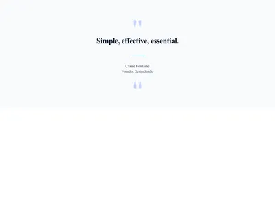 Screenshot of Testimonial Card Minimal template