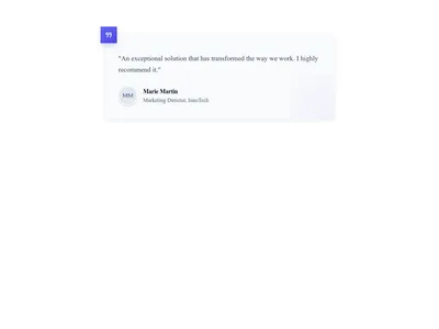Screenshot of Testimonial Card Simple template