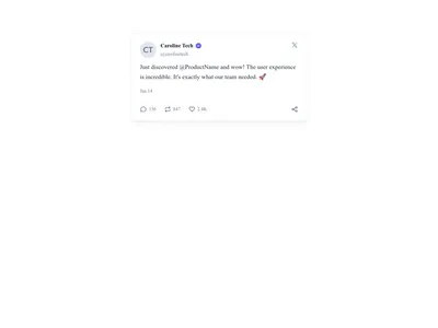 Screenshot of Testimonial Card Social template