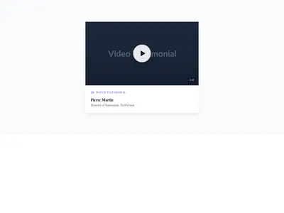 Screenshot of Testimonial Card Video Thumbnail template