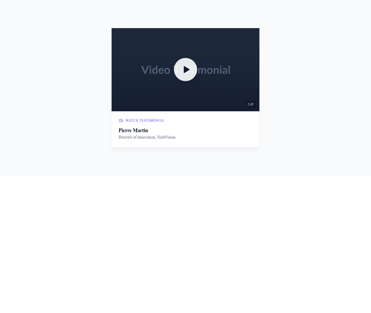 Screenshot of Testimonial Card Video Thumbnail template