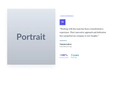 Screenshot of Testimonials Section Split template