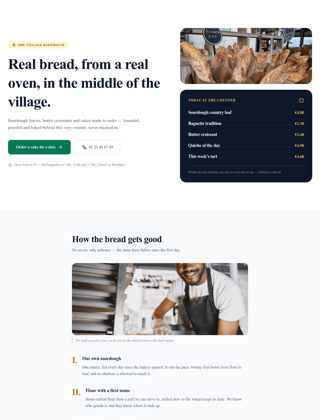 Bakery module, editorial design
