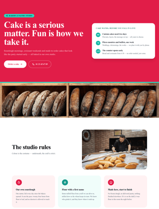 Bakery module, colour design