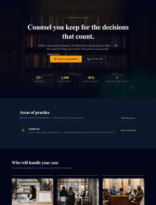 Law firm module, night design