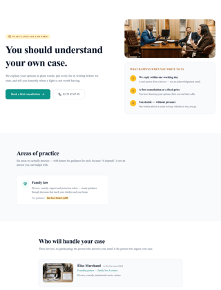 Law firm module, editorial design