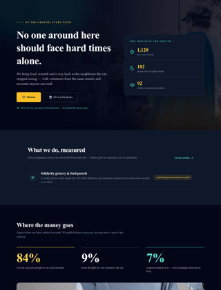 Nonprofit module, night design