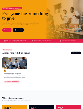 Nonprofit module, colour design