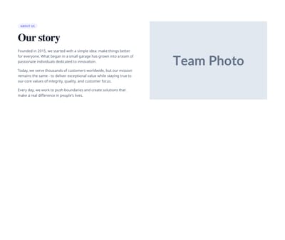 Screenshot of About Company Simple template