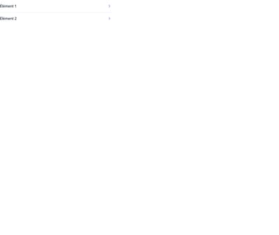 Screenshot of Accordion Arrow template