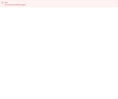 Screenshot of Alert Error template