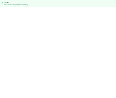 Screenshot of Alert Success template