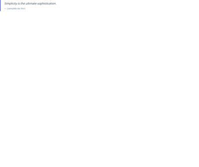 Screenshot of Blockquote Simple template