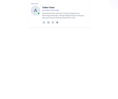 Screenshot of Blog Author Box template
