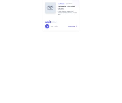 Screenshot of Blog Card Podcast template