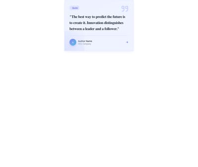 Screenshot of Blog Card Quote template