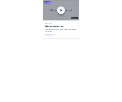Screenshot of Blog Card Video template
