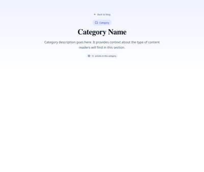 Screenshot of Blog Category Header template
