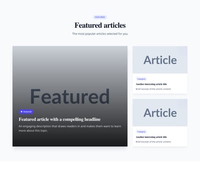 Screenshot of Blog List Featured template