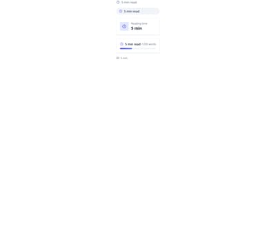 Screenshot of Blog Reading Time template