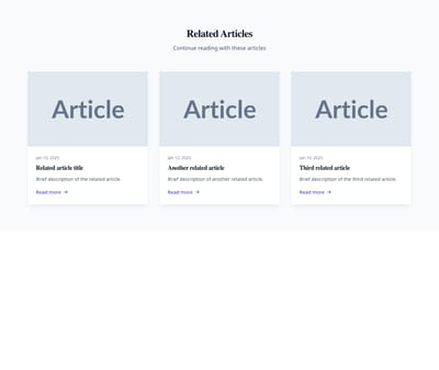 Screenshot of Blog Related Articles template