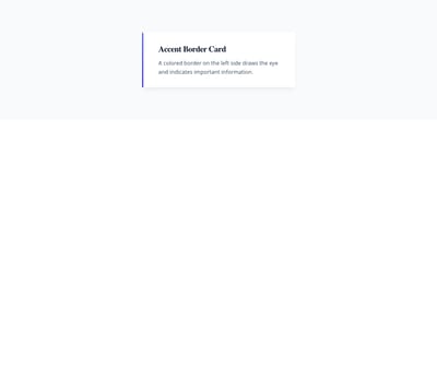 Screenshot of Card Accent Border template