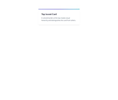 Screenshot of Card Accent Top template