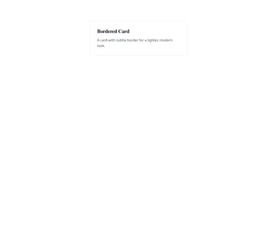 Screenshot of Card Bordered template