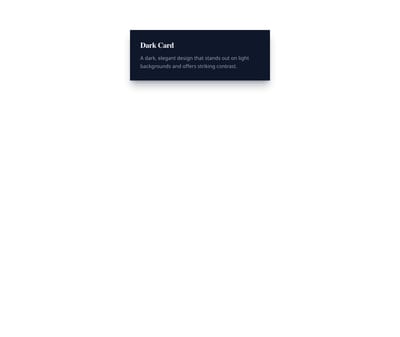 Screenshot of Card Dark template