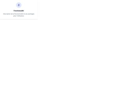 Screenshot of Card Feature Icon Top template