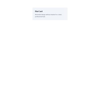 Screenshot of Card Flat template