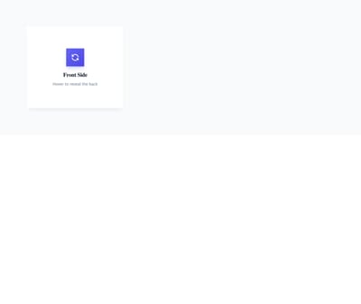 Screenshot of Card Flip template