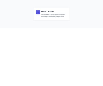 Screenshot of Card Hover Lift template