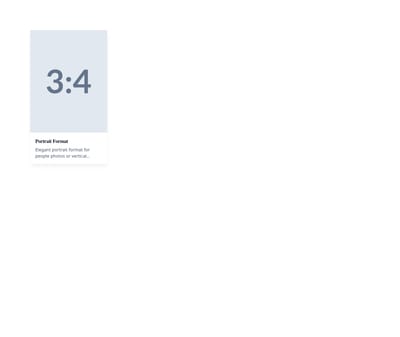 Screenshot of Card Image Portrait template