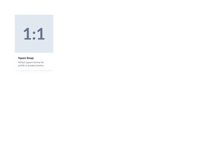 Screenshot of Card Image Square template