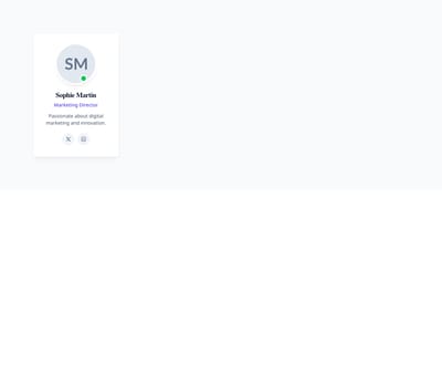 Screenshot of Card Profile template