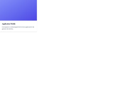Screenshot of Card Project Simple template