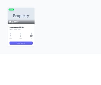 Screenshot of Card Real Estate template
