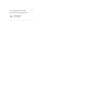 Screenshot of Card Testimonial Mini template