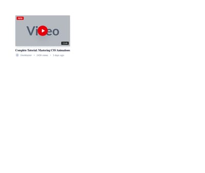 Screenshot of Card Video template