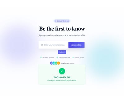 Screenshot of Coming Soon Notify template