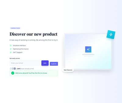 Screenshot of Coming Soon Teaser template