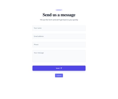Screenshot of Contact Form Floating Labels template