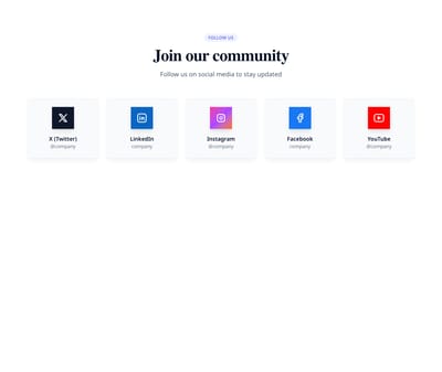 Screenshot of Contact Info Social template