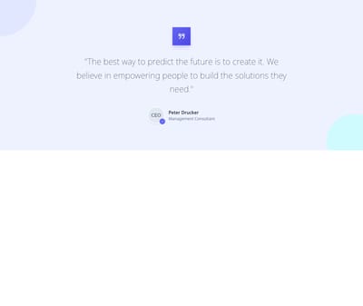 Screenshot of Content Quote template