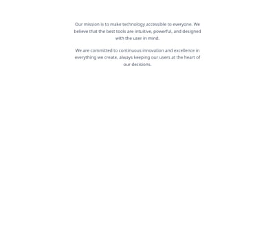 Screenshot of Content Text Centered template