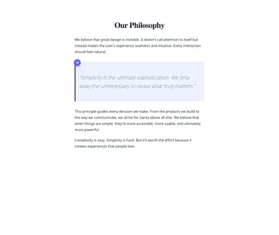 Screenshot of Content Text Highlight template